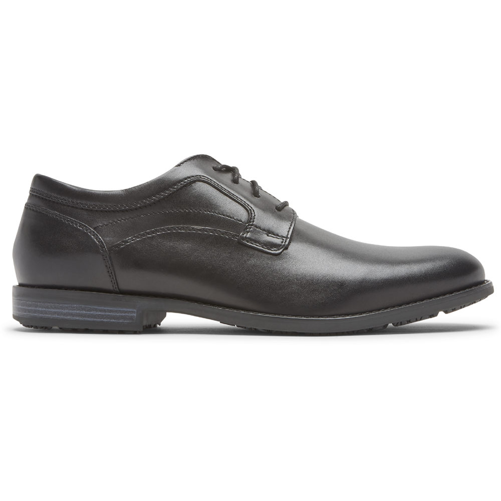 Rockport Singapore Mens Oxfords - Dustyn Plain Toe Black - PO4562803